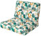 PillowPrim, Palettenkissen, Stulhkissen, Rattansessel, Outdoor, Auflage, Sitzkissen, Stuhlkissen, Rattanmöbel, Weiße Blumen, 60 x 60 cm