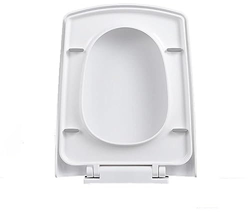 Wttfc Abattant WC Rectangulaire, Couvercle De Toilette en Duroplaste, Fermeture en Douceur, Frein De Chute, Lunette WC Carrée,03F