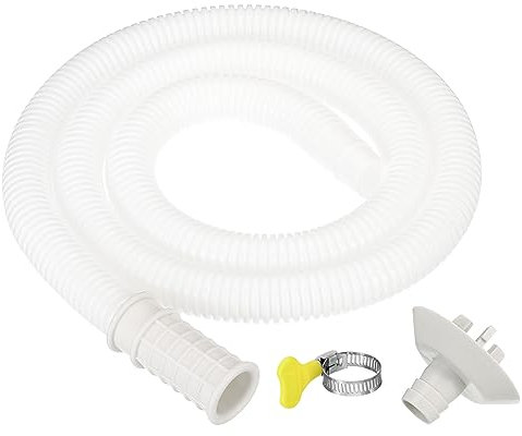 PATIKIL 3.3 Pies Aire Acondicionador Manguera Kit, Universal Conector Manguera con Abrazadera Conector 3 para Mini-Split Ventana AC Unidad Lavavajillas Grifo, Blanco