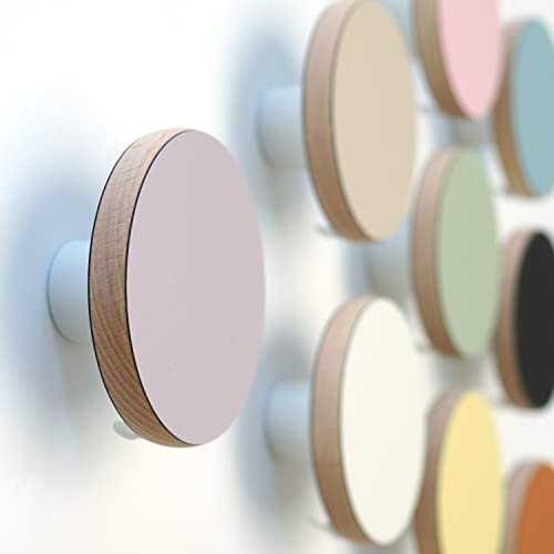 bomidé - Wandhaken rund in verschiedenen Farben (2x Violett)