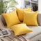 MIULEE 4er Set Outdoor Kissenbezug wasserdichte Kissenbezüge Sofakissen Dekorativ Couchkissen Wetterfeste Kissenhülle Zierkissen Bezug Weich für Sofa Couch Outdoor Garten Balkon 40x40 cm Gelb