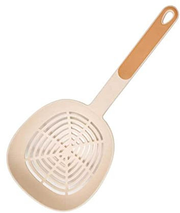 IEEDFJKK Multi-functional Filter Spoon Dumpling Noodles Drain Scoop Long Handle Nylon Colander Kitchen Household Accessories, Orange