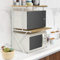Kamorry Kitchen Countertop Organizer，3 Tier Microwave Shelf Stand Countertop Oven Rack with Metal Frame