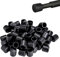 32 Pieces Door Stop Bumper Tips - Black Rubber Door Stopper Caps, Universal Bumpers Replacement End Covers for Wall and Floor Protection