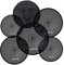 Eddaray Set di piatti silenziosi per basso volume, set di piatti da 35,6 cm, coppia Hihats, 40,6 cm, crash, 50,8 cm, 50 cm, per batteria, con custodia per il trasporto, colore nero
