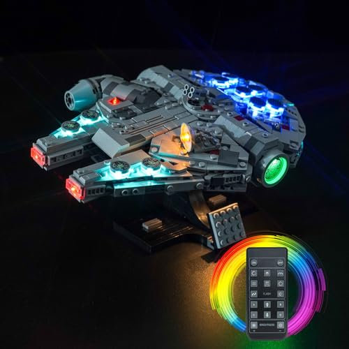Fernbedienung Licht-Kit für Lego Millennium Falcon (Nicht Lego), Led Beleuchtungs Set für Lego 75375 Millennium Falcon Kreative Spielzeug