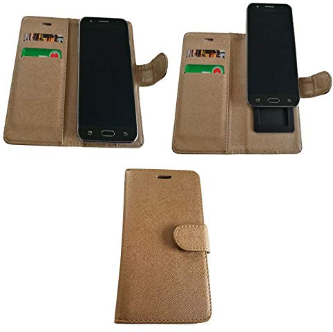 Generisch Flip Case für Cubot X30 P Bookstyle Klapp Etui Hülle Handy Tasche Bookcase Cover Schutzhülle in Gold
