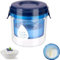 lomonmen Yogurt Strainer,Greek Yoghurt Strainer with Lid,Reusable Yogurt Filter for Making Thick Greek Yogurt Soybean Milk(Blue)