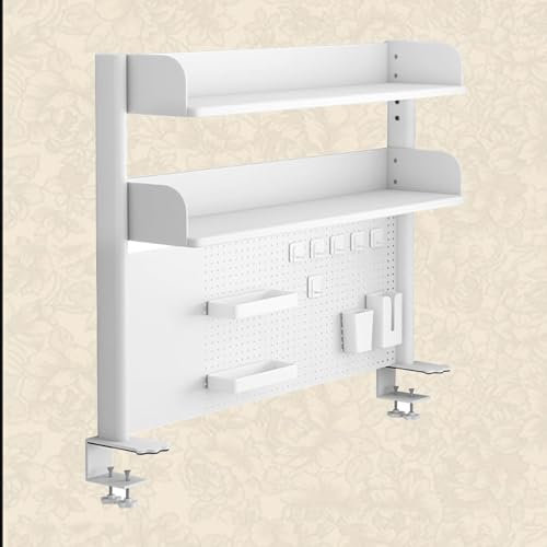 hixswnu Desk Extender Workstation - Clamp-On Desk Organizer Shelf, Computer Desk Accessories for Office Use, Privacy Panel for Gaming Desk, Clamp-on Desktop