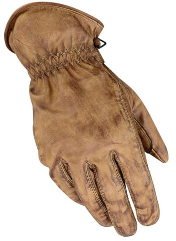 WMW WALI MOTO WEAR Motorradhandschuhe Leder Sommer Motorrad Handschuhe Custom Chopper Leder Handschuhe Herren Motorrad Handschuhe Biker Handschuhe (Brown, 2XL)