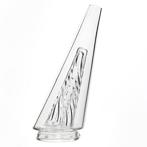 Kleine transparente Kristallglasvase, geeignet für Heimdekoration (transparentes Weiß)