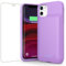 Battery Case for iPhone 11/XR (6.1inch),Upgraded 7500mAh Slim Portable Charger Case Cover,External Battery Pack Charging Case with Tempered-Glass Screen Protector for iPhone 11/iPhone XR (Purple)