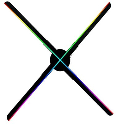 Proiettore olografico 3D Fan, lampada olografica LED Wifi da parete, lettore, display pubblicitario remoto, supporto for immagini e video Alta Definizione