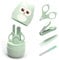 Baby Nail Kit, 4-in-1 Baby Nail Care Set with Cute Case, Baby Nail Clippers, Scissors, Nail File & Tweezers, Baby Manicure Kit and Pedicure Kit for Newborn (A1, Count, 1, 60/60 Grit)