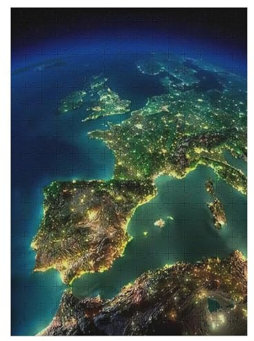 Weltkarte 300 Teile Puzzles, Wood Craft, Hochwertiges Modernes Puzzle, DIY, Für Erwachsene Und Kinder Ab 12 Jahren, 42×30cm