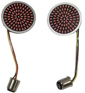 Motorrad-LED-Blinker, 5,1 cm, Bullet Front-Bremslicht für Harley-Davidson Road King/Softail/Dyna 2012–2017 & Touring 2014–16 (rot)