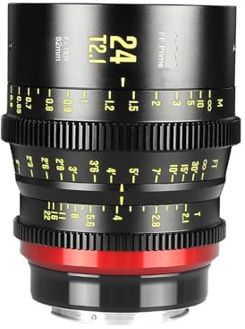 camera lens, 16/24/35/50/85/105/135mm T2.1/2.5/2.4Cine Lens,Compatible For Full Frame Cinema Camera Systems,in parts(24mm,L-Mount)