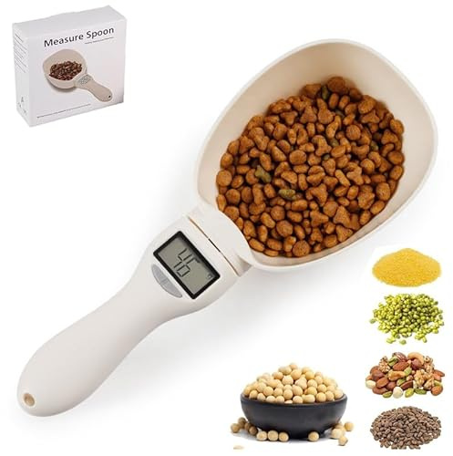Balance De Cuillère De Mesure Alimentaire,Balance De Cuillère De Pesage 800g / 0.1g écran LCD De Haute Précision,Balances Nourriture Pour Chien,Chat,Balances Cuisine pour épices et Herbes (A-1pcs)