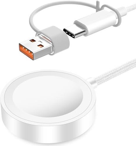 Esiposs 2 in 1 Caricatore Magnetica per Apple Watch 1.2M, Smartwatch Carica