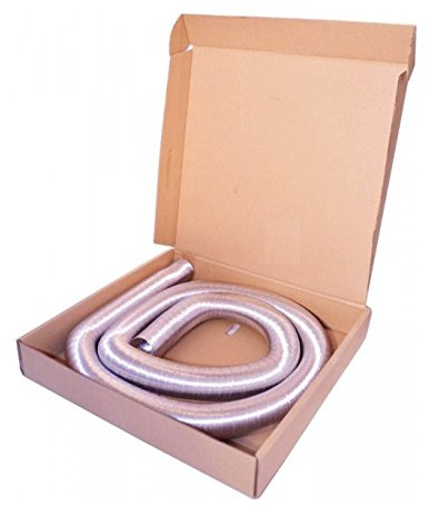 Armar Trading LTD Flexibler Aluminiumschlauch, 55 mm Länge, 2,5 m Flexi-Kanal, Luftkanal, Flexipipe AL55 mm