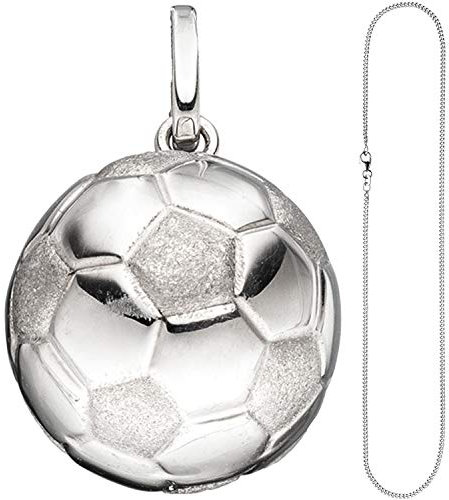 Jobo Kinder-Anhänger Fußball aus 925 Sterling Silber mit Kette 38 cm