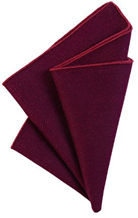 DonDon Herren Einstecktuch Taschentuch 23 x 23 cm zum selber falten aus Baumwolle Tweed Style einfarbig lila