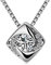 Canarea Kette Damen Mädchen mit Anhänger Silber 925er mit Zirkonia Würfel Elegant Halskette