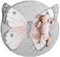 Krabbeldecke für Baby, Schmetterling Krabbeldecke Kinder Spieldecke Baumwoll Weicher Teppich Kissen Runde Decke