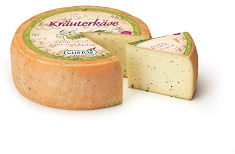 GUSTOS - Formaggio Altoatesino di Montagna, con Erba Cipollina e Aglio, 650 Gr ca., un Formaggio per chi ama i Sapori e i Profumi intensi