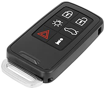 X AUTOHAUX Auto Schlüsselhülle Etui Schutzhülle Gehäuse für schlüssellose Fernbedienung für Schlüsselanhänger Schwarz KR55WK49264 für Volvo V60 2013-2016