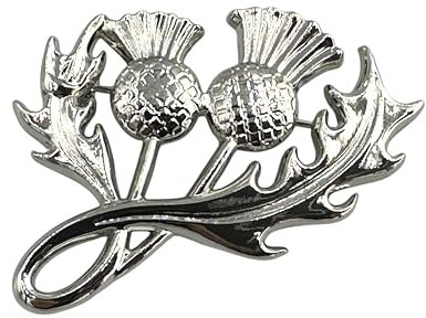 Brosche mit schottischer Distel, Silber, Cosplay, Metall