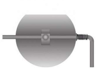 Drosselklappe für 180 mm Rauchrohr unlackiert Edelstahl