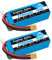 Yowoo 6S LiPo Akku 2200mAh 22.2V 130C Graphene Akku mit XT60 Stecker für SAB380 Align 470 ALZRC Devil 380 480 RC Hubschrauber Flugzeug Autos Truck Buggy Truggy Multicopter Drohnen (2 Stück)