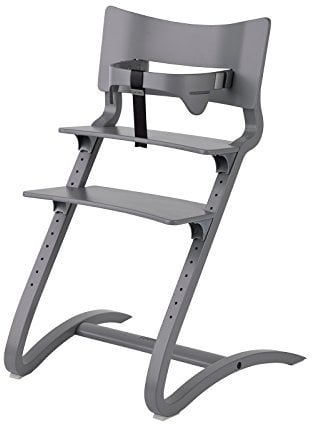 Leander Stuhl - Hochstuhl - Kinderstuhl - Erwachsenenstuhl mit Babybügel, grau lackiert