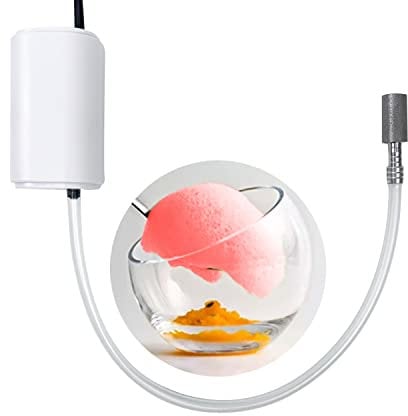 DUEBEL Generador de Espumas para Cocina Molecular, Kit de Espumación Profesional para Chefs, Accesorio Creativo de Alta Cocina con Piedra Difusora de Acero Inoxidable