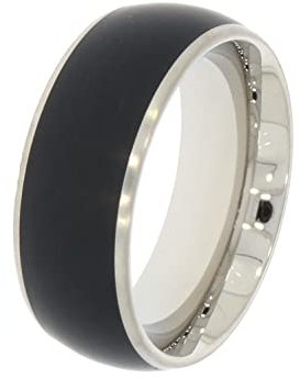 XEN Bandring schwarz massiv mattiert 62 (19.7)