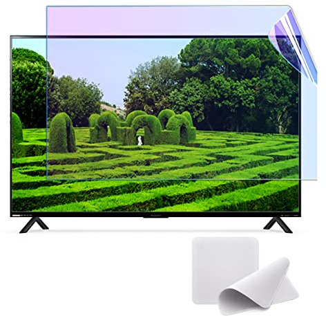 AIZYR 86 TV Protector de Pantalla Filtro Bloqueador de Luz Azul Película Mate Anti-Resplandor Suaviza la Luz Película Ultra-Clara, Protección Ojos, para LCD, LED, OLED & QLED,75.9x43.5inch