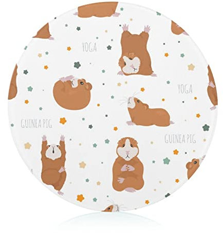 Planche à découper cochon d'Inde en verre trempé résistant à la chaleur pour pain, viande, fruits 20 cm