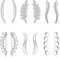 JeryWe 6 Paar Damen Knorpel Schmuck Ohrringe Ohrklemme Ohrstecker Blätter ear cuff Ohrclip für Mädchen Teenager Feder Lineare Welle Ohrpiercing silber