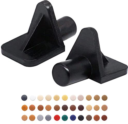 SKIR'CO Lot de 200 chevilles de support d'étagère en plastique de 5 mm, Noir (S29)