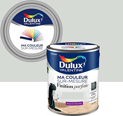 Ma Couleur Sur-mesure par Dulux Valentine – Peinture Intérieure Murs, Plafonds, Boiseries - Finition Parfaite - 98% d'opacité - Velours Gris Perle 2,5 L - Palette Intemporelle