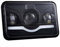Qiilu 4x6 Pollici Gruppo Fari LED45W 9‑32V DC IP68 Impermeabile Bianco Rosso DRL Anabbagliante e Anabbagliante Rettangolare Indicatore di Direzione Faro Quadrato per Fuoristrada ATV Barca Bus