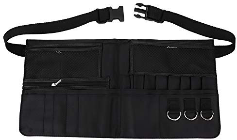Pinceau de Maquillage Sac de Taille Artiste Professionnel Maquillage Brosse Ceinture Tablier Multi-poches Portable Outil de Maquillage Sac de Rangement Ceinture Réglable pour la Maison Salon Voyage