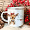 Kinder Emaille Tasse Weihnachten für Mädchen, Jungen, Teenager mit Namen Tiermotiv Weihnachtstasse I Personalisierte Geschenkidee Nikolaus Weihnachtsgeschenk Mitbringsel (Motiv Reh)
