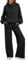AUTOMET Lounge-Sets für Damen, Sweatsuits, 2-teiliges Outfit 2024, Herbst, Kordelzug, Sweatshirt, weites Bein, Jogginghose, Trainingsanzug, Schwarz, Medium