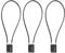 SISAV 4 Digit Cable Combination Lock 20 inches(50cm) Bold Cable for School Gym Locker,Helmet,Filing Cabinets,Toolbox,Luggage Suitcase,knapsack,Cable 5mm Diameter,Black(3 Pack)