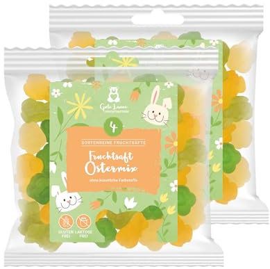 2er Set Fruchtgummi Ostermix Fruchtsaft 300g | Der perfekte Gummibärchen Mix zu Ostern | Geschenk zu Ostern | Ostergeschenk für Kinder oder Erwachsene | Süßigkeiten für Ostern