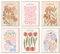 JINZUNRUI Blumen Bilder Poster Set, 6 Stück Flower Market Poster, Vintage Wandbilder Wohnzimmer Schlafzimmer, A4 Blider Wanddeko Leinwand Kunstdruck Aesthetic Room Decor, ohne Rahmen