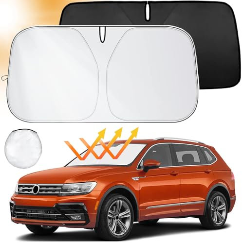 Aonveki Sonnenschutz Auto Frontscheibe Innen, Faltbare Auto Windschutzscheibe Sonnenblende, Auto Sonnenschutz Frontscheibe, Blockiert UV-Strahlen für meisten Autos SUV, 142x80cm