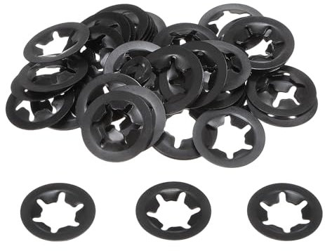 QUARKZMAN 60pz Rondelle di Bloccaggio a Stella con Denti Interni M12, Clip di Fissaggio Rapido, Rondelle di Bloccaggio a Velocità, Dadi di Spinta in Acciaio da 65Mn